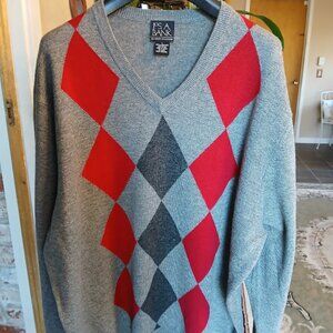 Jos. A. Bank Executive Collection, 100 % Merino Wool Argyle Sweater, Size Large